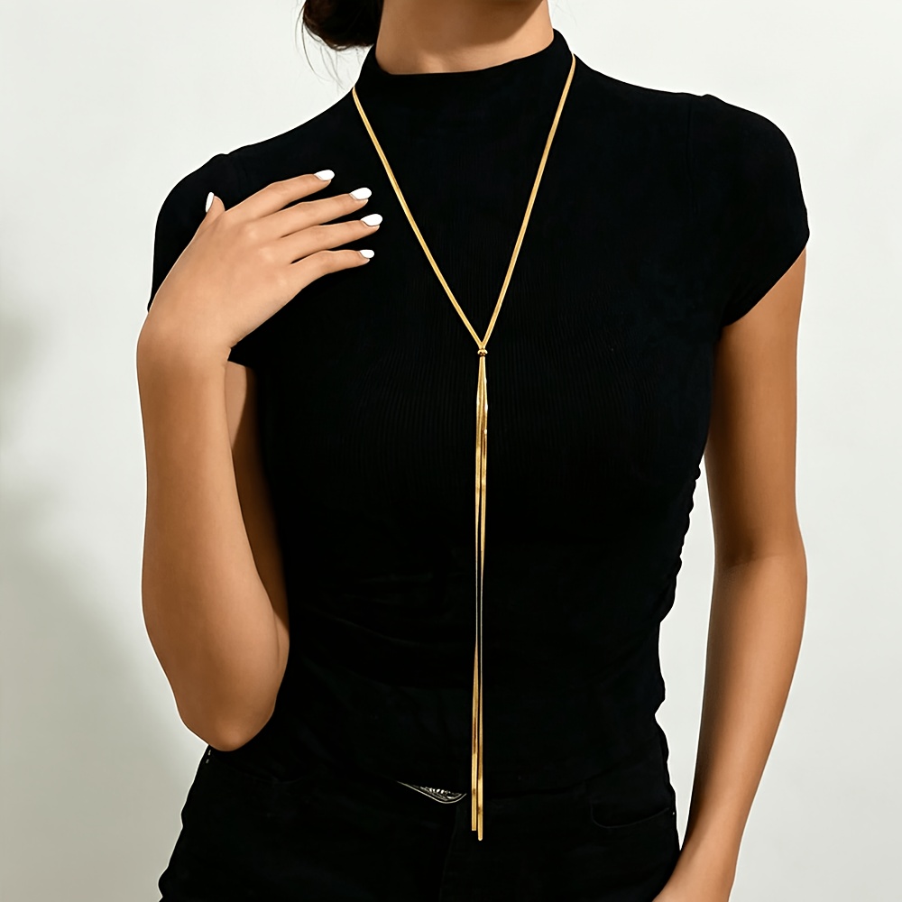Layered Y-Necklace, Unisex All-Season Versatile Design